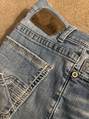 Men’s BKE AIDEN Bootleg Jeans 29S/28.5 Lightwash Denim Low Rise Stretchy